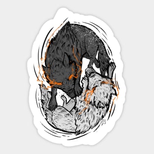 Two Wolves ALT Sticker